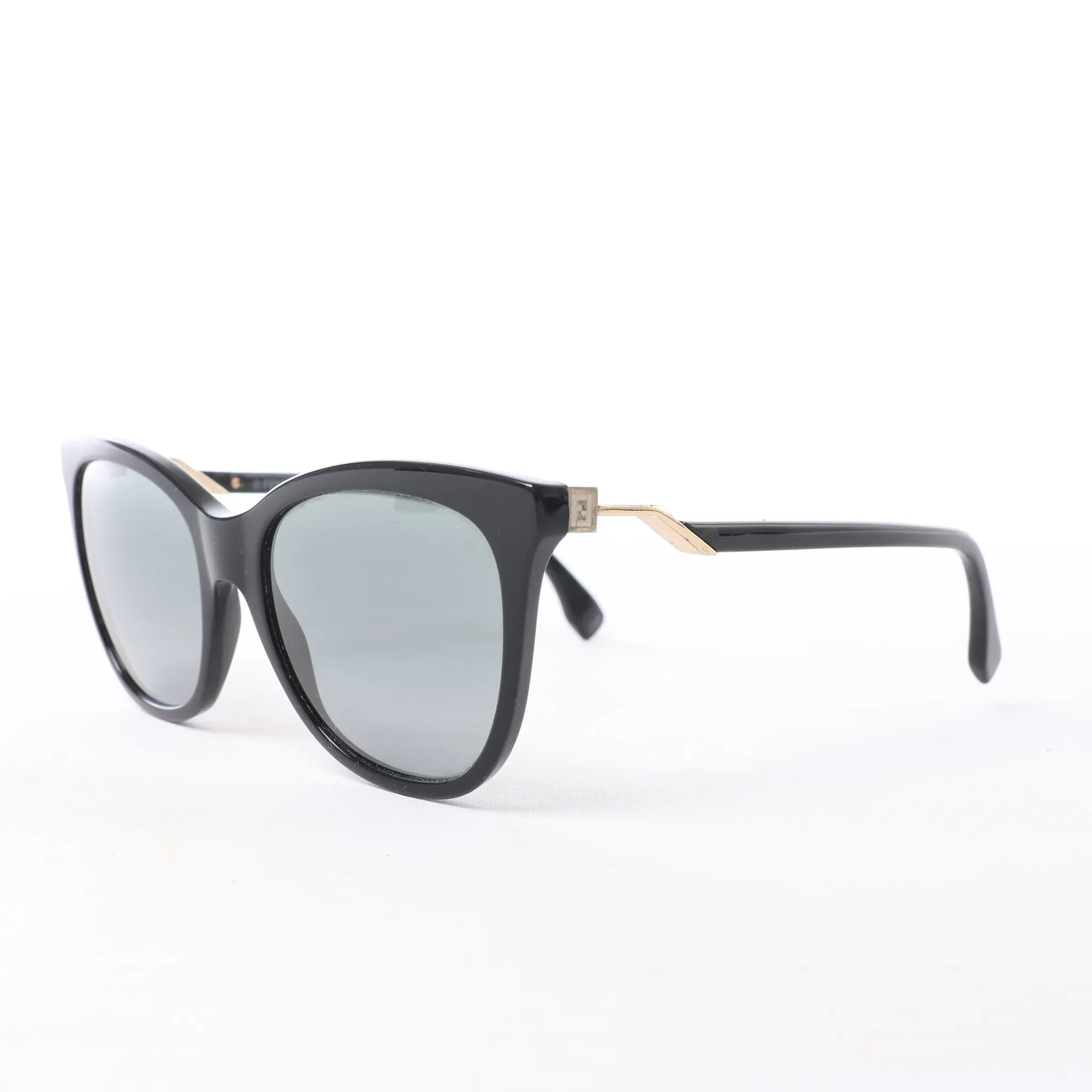 Fendi Zucca FF Logo Wayfarer Sunglasses in Black