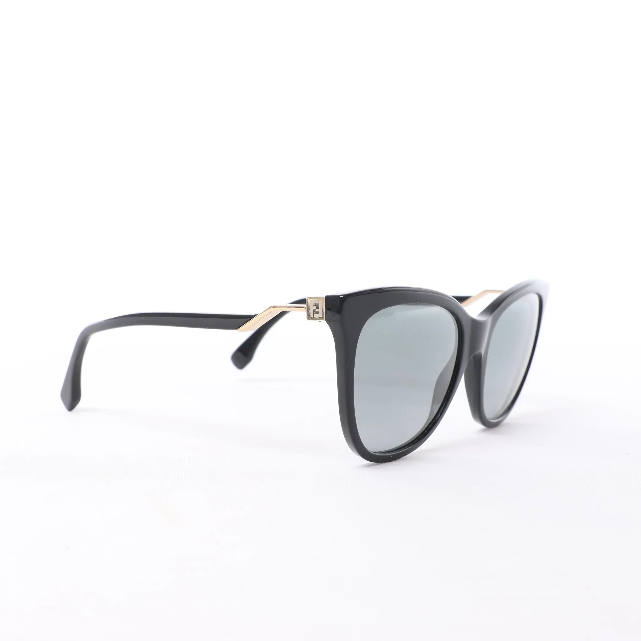 Fendi Zucca FF Logo Wayfarer Sunglasses in Black