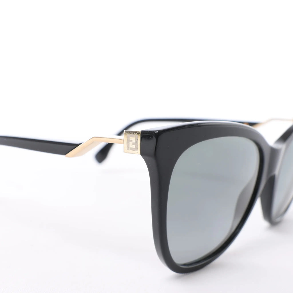 Fendi Zucca FF Logo Wayfarer Sunglasses in Black