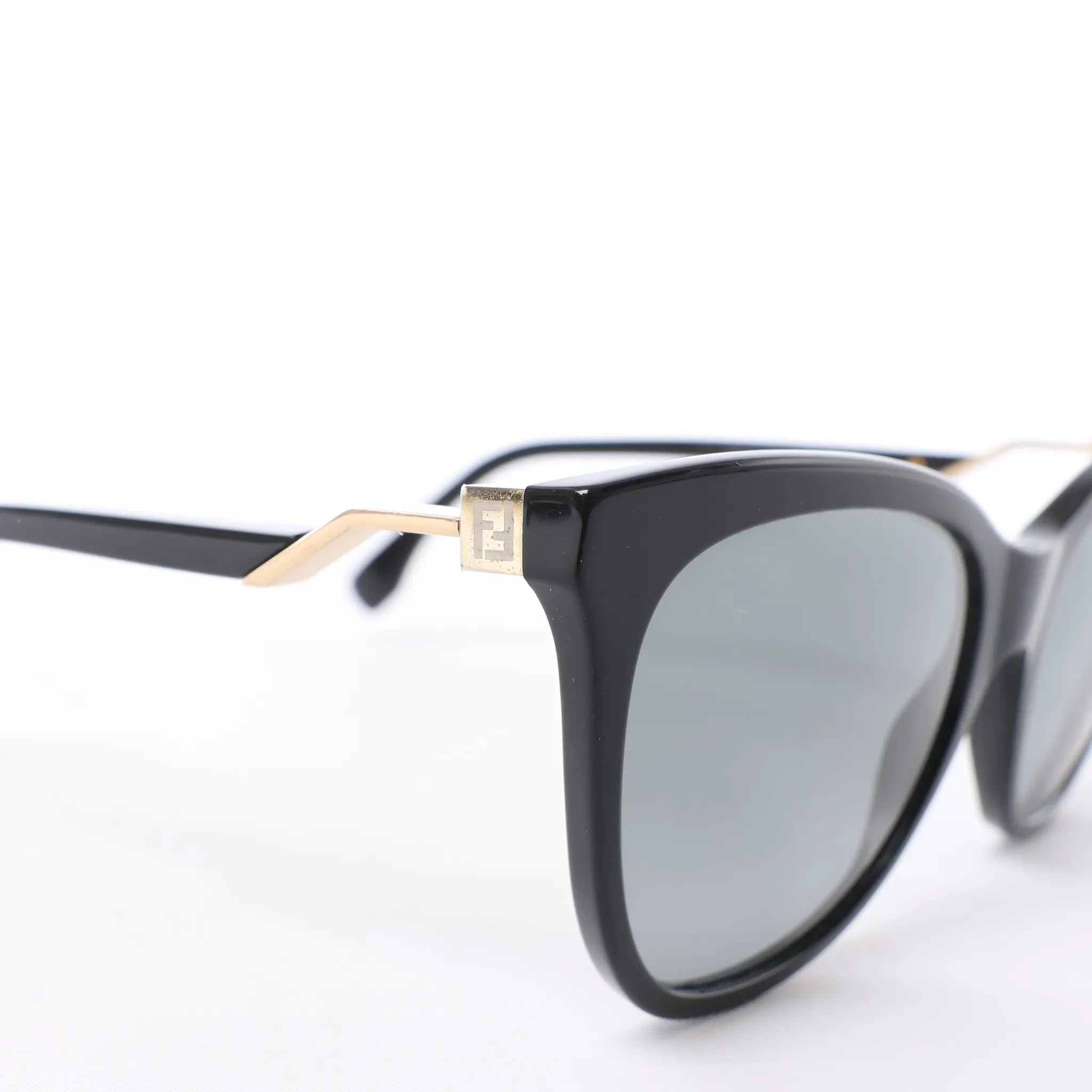 Fendi Zucca FF Logo Wayfarer Sunglasses in Black