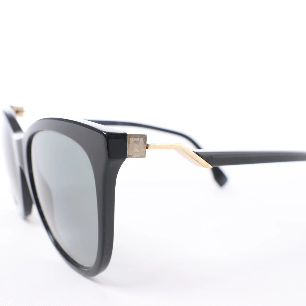 Fendi Zucca FF Logo Wayfarer Sunglasses in Black