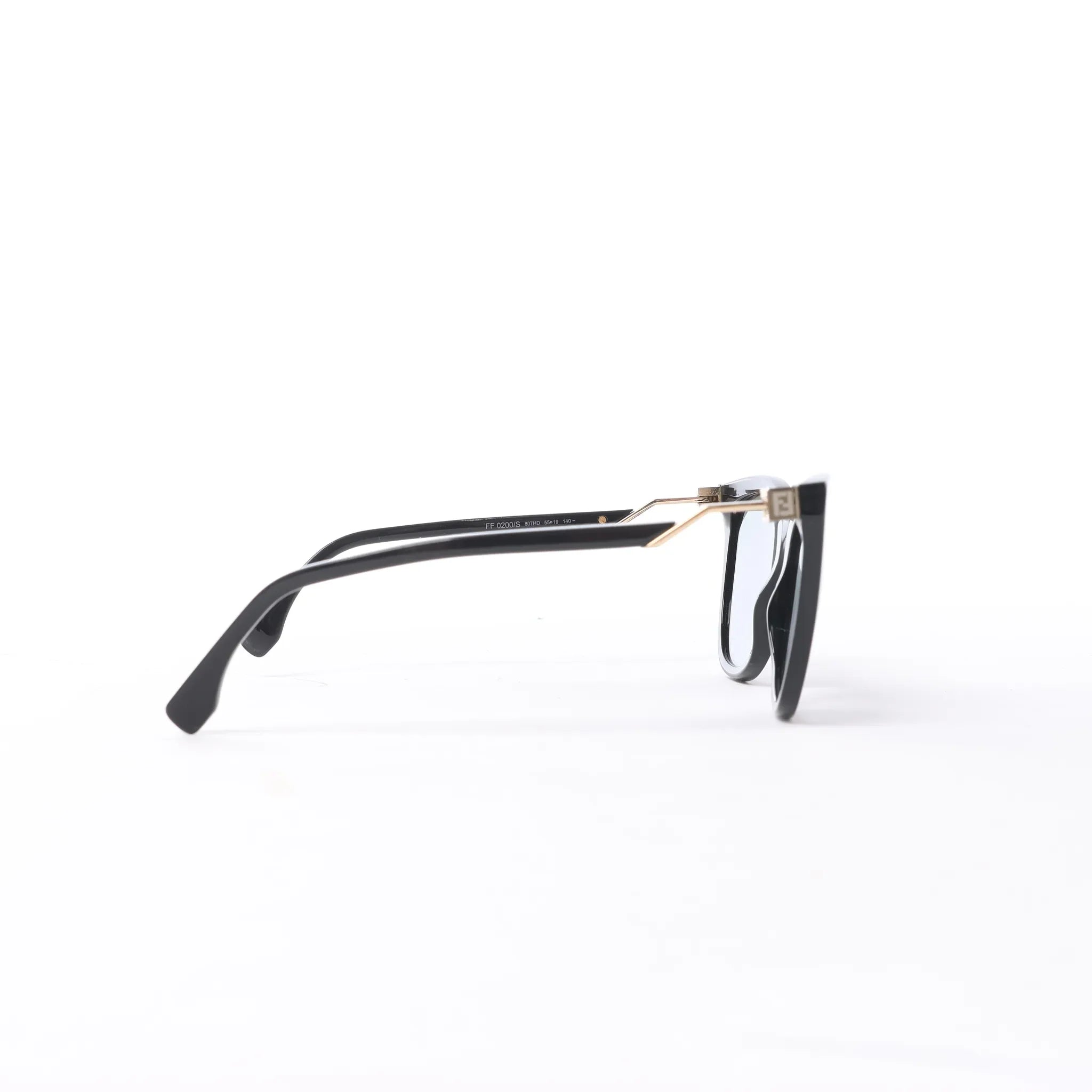 Fendi Zucca FF Logo Wayfarer Sunglasses in Black