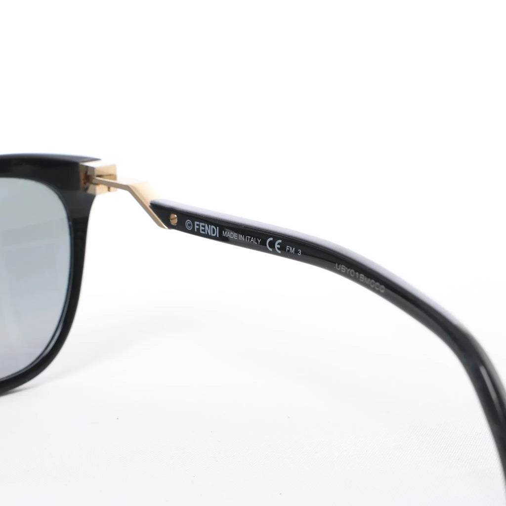 Fendi Zucca FF Logo Wayfarer Sunglasses in Black