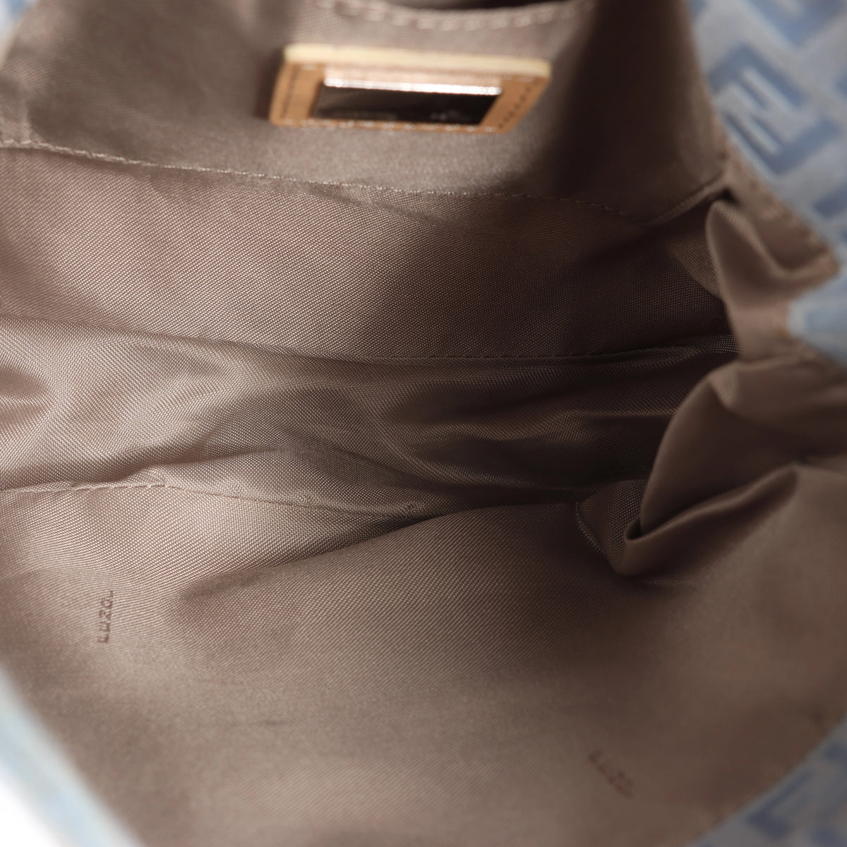 Bolso de hombro FENDI Zucchino Mamma de lona y piel en marrón