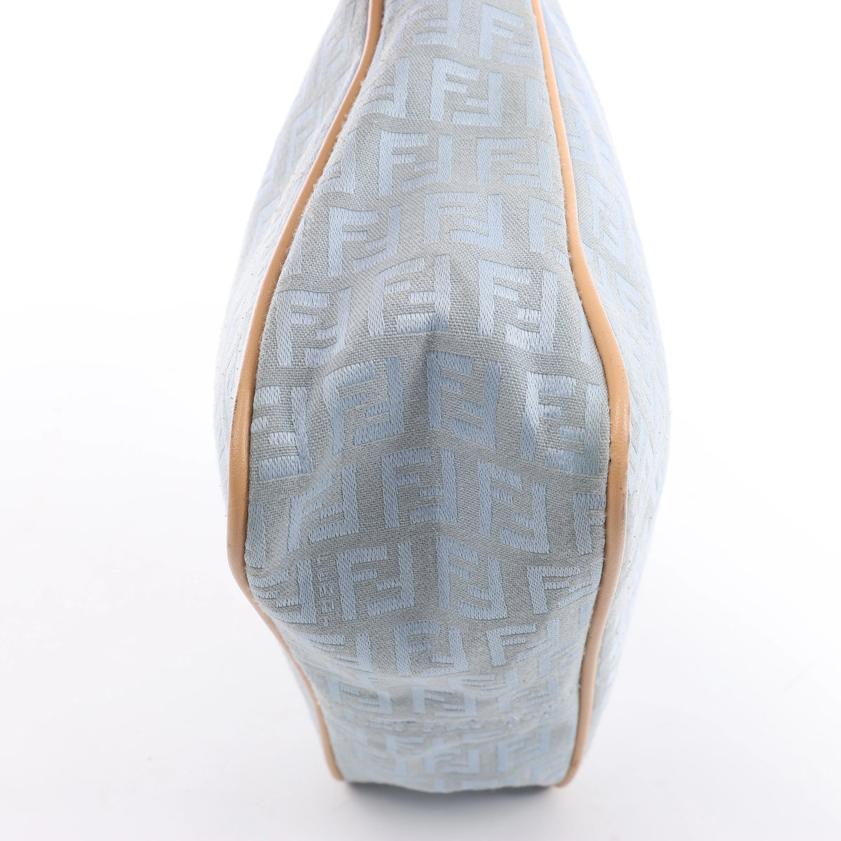 Bolso de hombro FENDI Zucchino Mamma de lona y piel en marrón