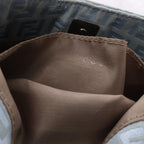 Bolso de hombro FENDI Zucchino Mamma de lona y piel en marrón