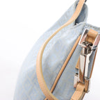 Bolso de hombro FENDI Zucchino Mamma de lona y piel en marrón