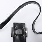FENDI Mamma Baguette Zucchino Canvas & Leather Shoulder bag in Black 8BR036