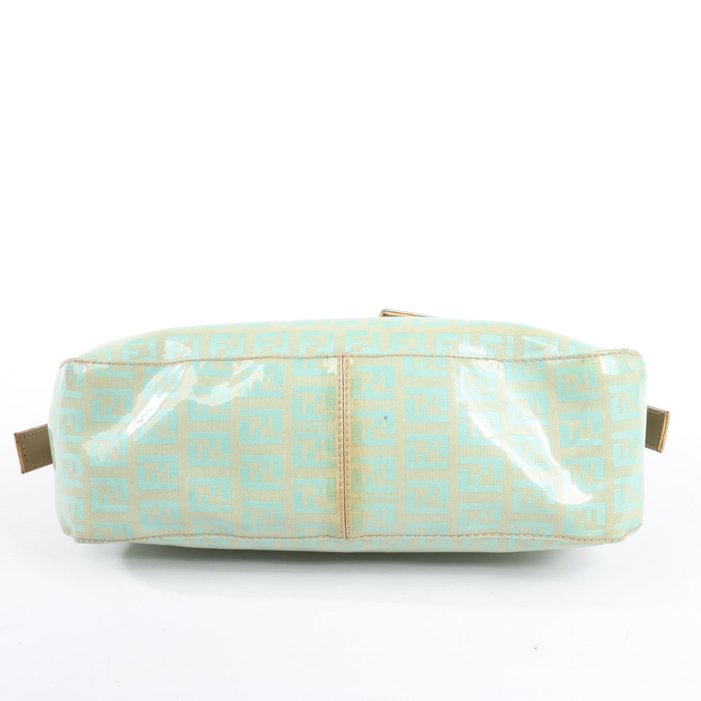 FENDI Baguette Zucchino Coating Canvas Shoulder bag in Green