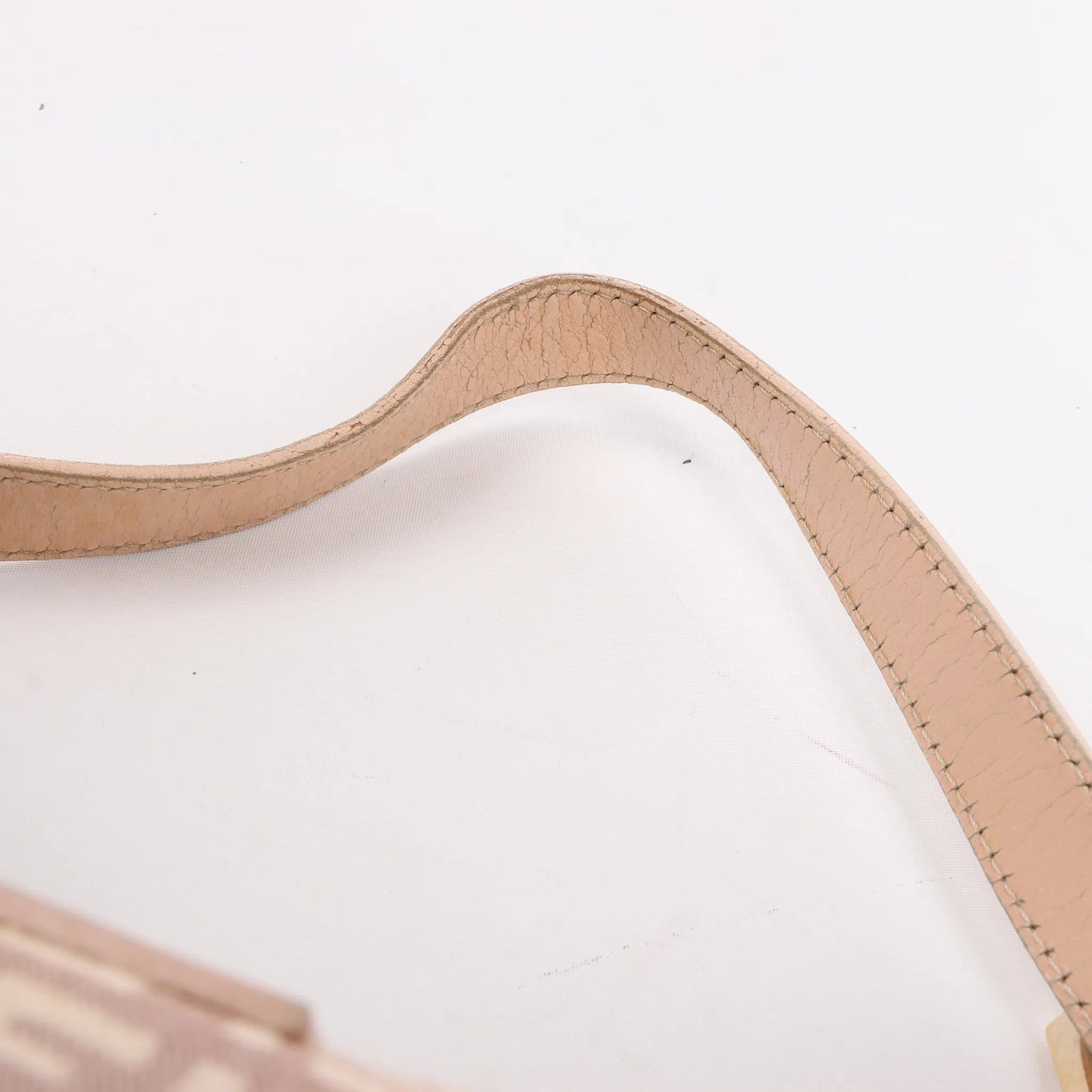 FENDI Mamma Baguette Zucchino Canvas & Leather Shoulder Bag in Pink 8BR036