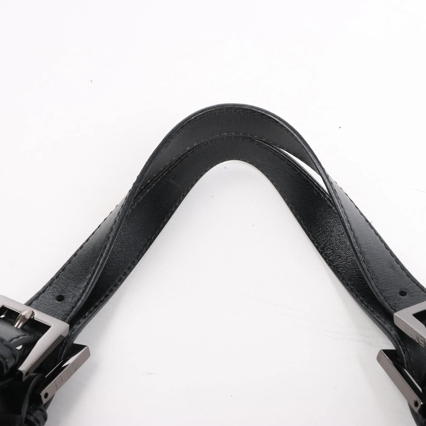 FENDI Zucchino Canvas x Leather Handbag in Brown 8BR091