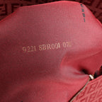 FENDI Zucchino Mamma Baguette Canvas & Leather Shoulder bag in Red 8BR001
