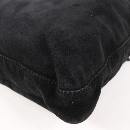 FENDI Suede x Leather Shoulder bag in Black