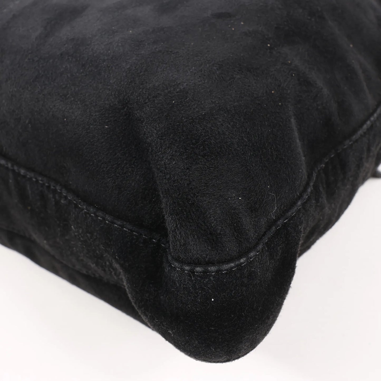 FENDI Suede x Leather Shoulder bag in Black