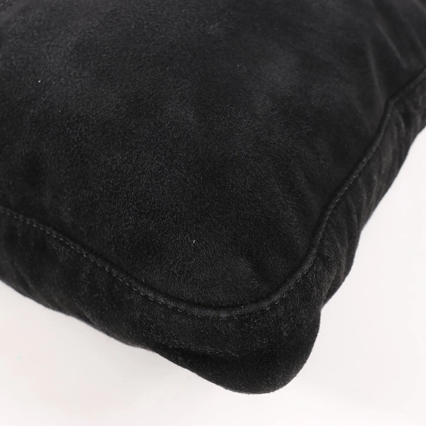 FENDI Suede x Leather Shoulder bag in Black