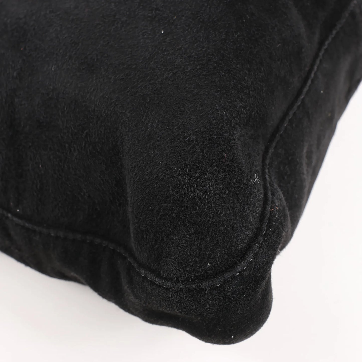 FENDI Suede x Leather Shoulder bag in Black