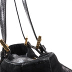 FENDI Suede x Leather Shoulder bag in Black
