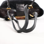 FENDI Suede x Leather Shoulder bag in Black