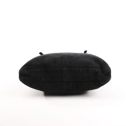 FENDI Suede x Leather Shoulder bag in Black