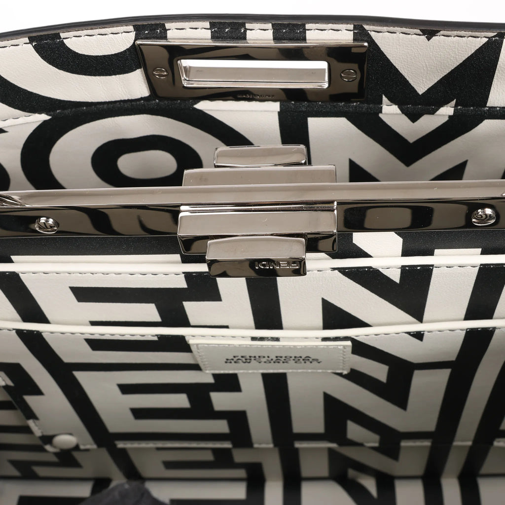 Fendi x Marc Jacobs Peekaboo ICU Co., Ltd. Medium Leather 2Way Handbag in White 8BN321