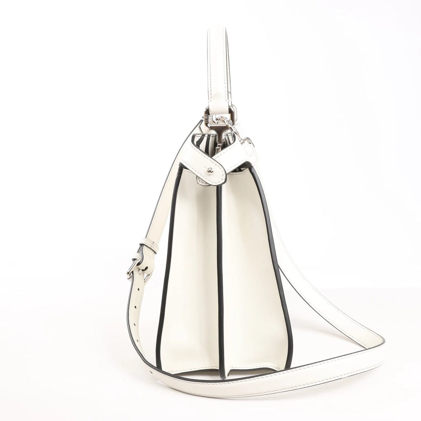 Fendi x Marc Jacobs Peekaboo ICU Co., Ltd. Medium Leather 2Way Handbag in White 8BN321