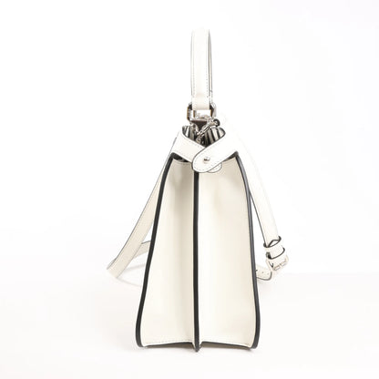 Fendi x Marc Jacobs Peekaboo ICU Co., Ltd. Medium Leather 2Way Handbag in White 8BN321