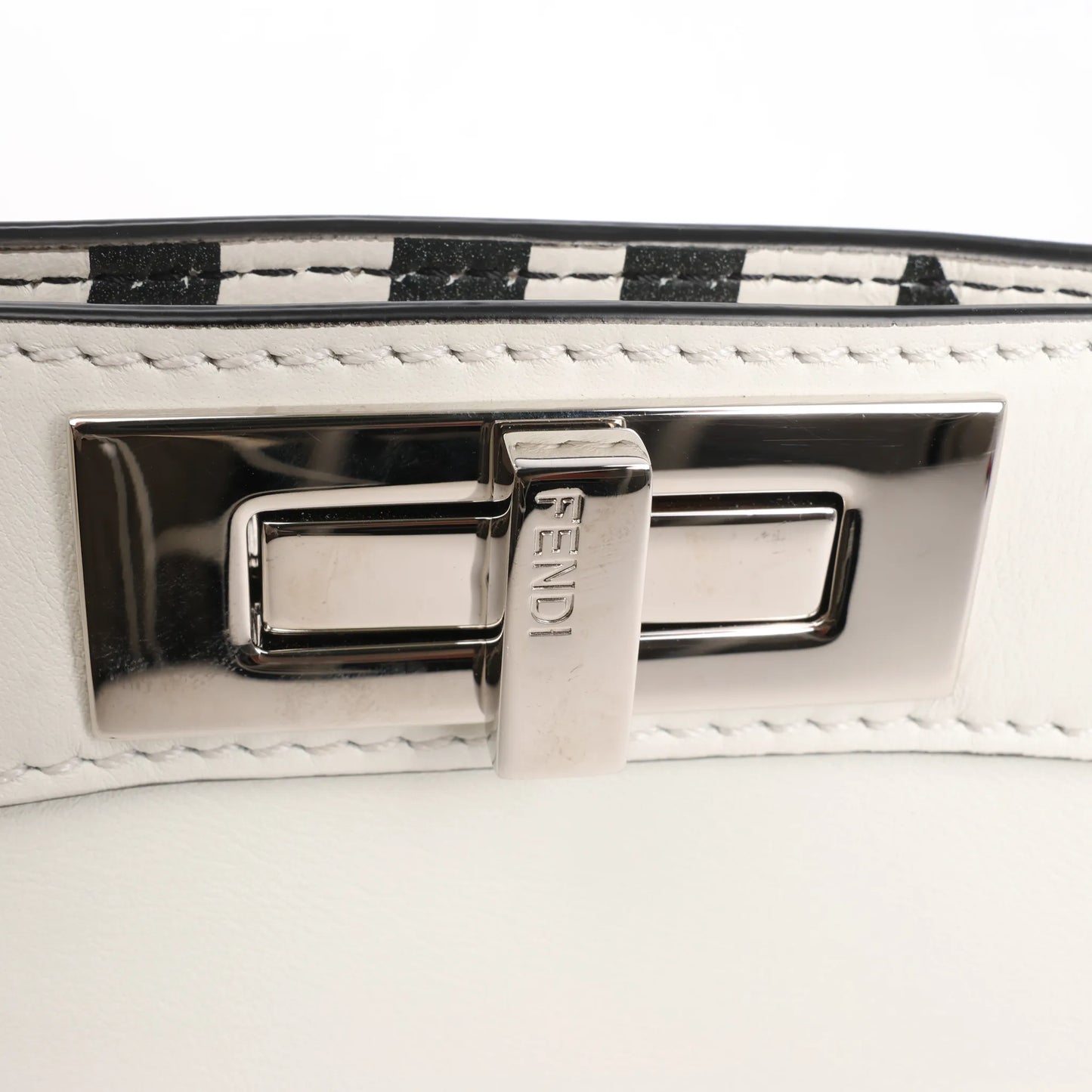 Fendi x Marc Jacobs Peekaboo ICU Co., Ltd. Medium Leather 2Way Handbag in White 8BN321