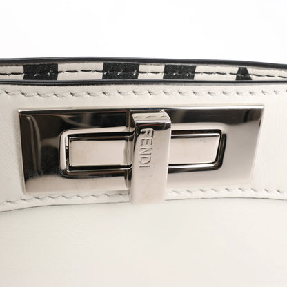 Fendi x Marc Jacobs Peekaboo ICU Co., Ltd. Medium Leather 2Way Handbag in White 8BN321
