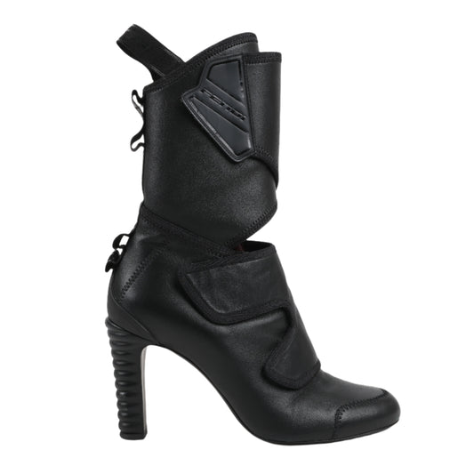 Fendi Leather Ankle Boots in Black, Size 38 EU