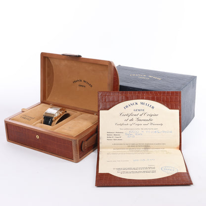 Franck Muller Conquistador Cortez 10000 H CC Leather x RS AT Silver-Face Watch