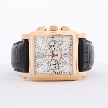 Franck Muller Conquistador Cortez 10000 H CC Leather x RS AT Silver-Face Watch