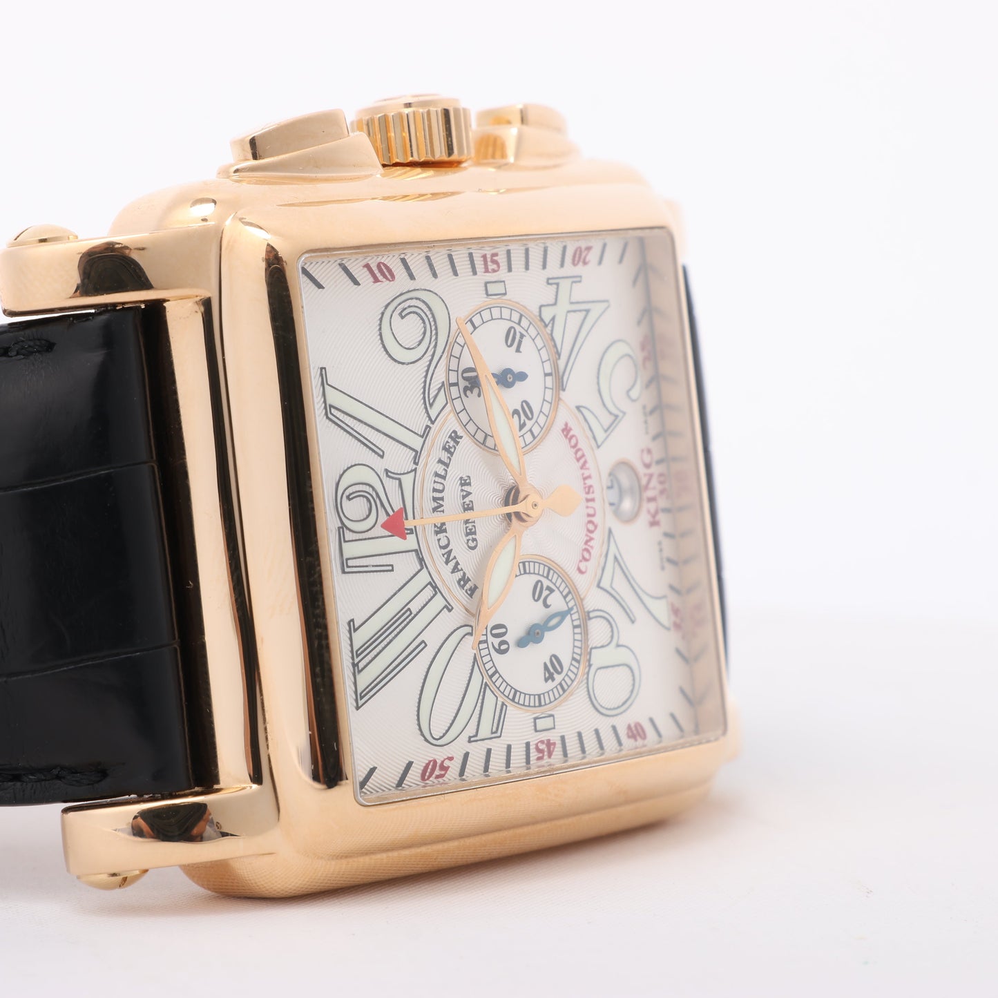 Franck Muller Conquistador Cortez 10000 H CC Leather x RS AT Silver-Face Watch