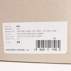 Golden Goose Glitter Star Kids Sneakers in White x Pink, Size 28 EU