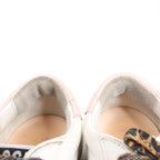 Golden Goose Glitter Star Kids Sneakers in White x Pink, Size 28 EU