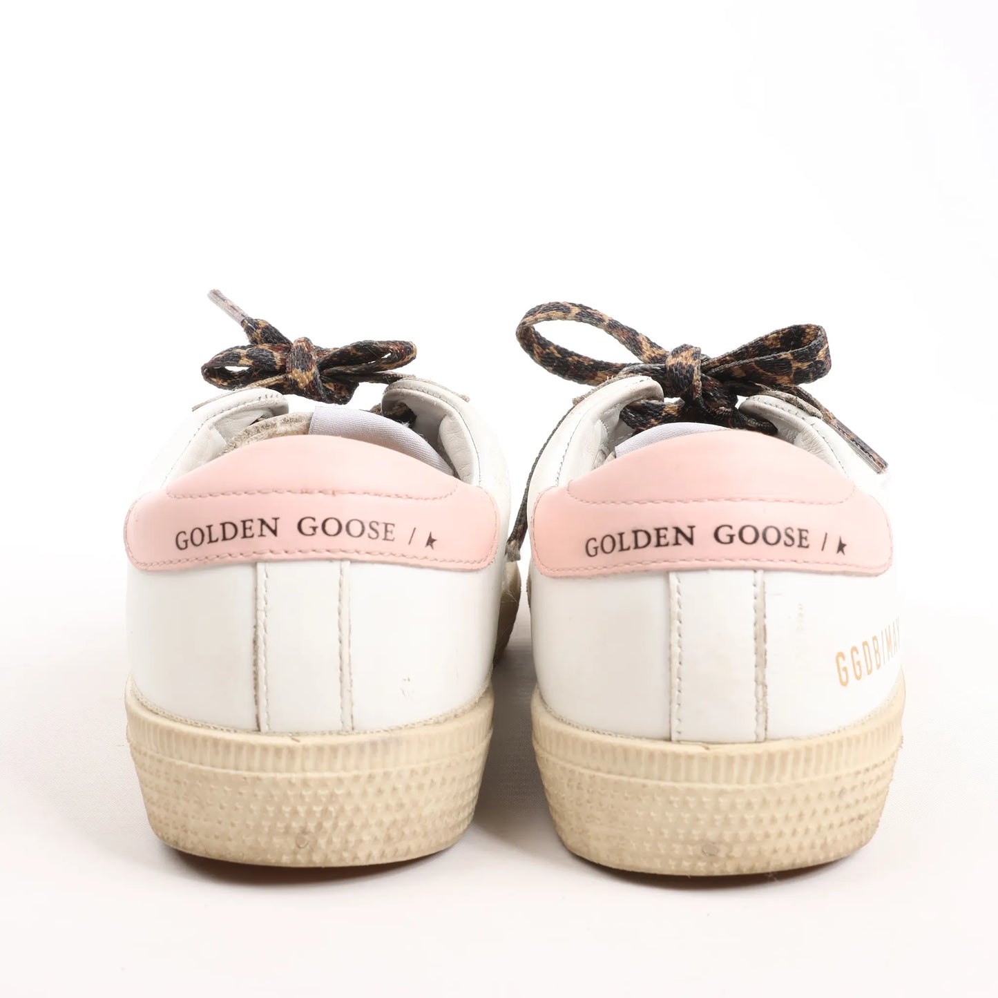 Golden Goose Glitter Star Kids Sneakers in White x Pink, Size 28 EU