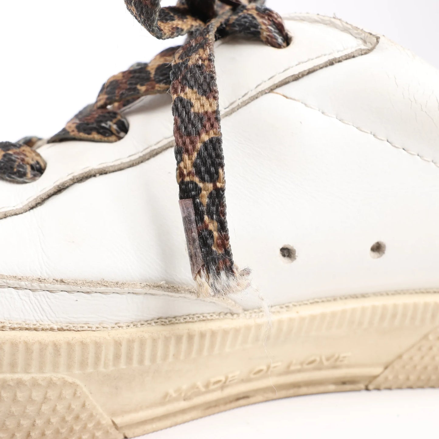 Golden Goose Glitter Star Kids Sneakers in White x Pink, Size 28 EU