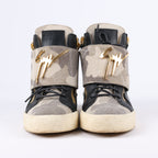 Giuseppe Zanotti High-top Sneakers Camouflage x Leather in Black, Size 40 EU
