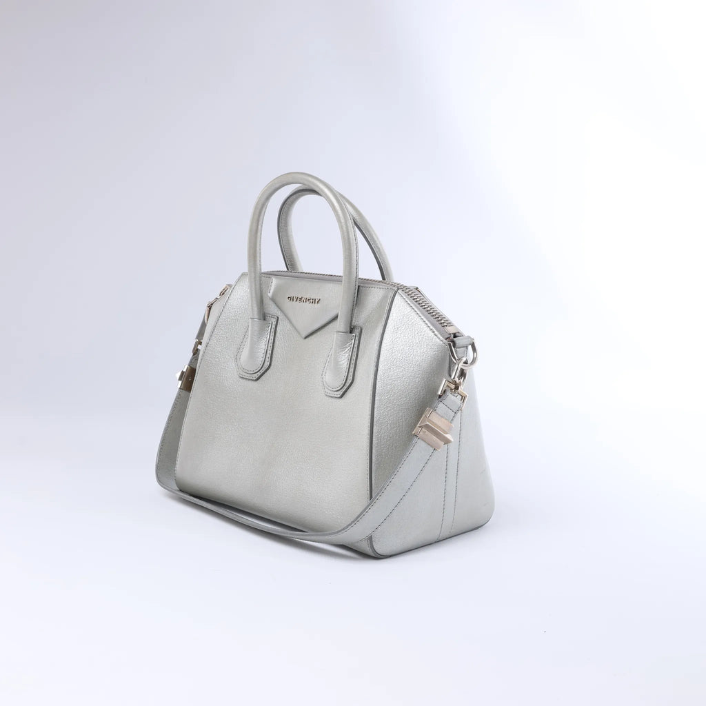 Givenchy Antigona Leather 2Way Handbag in Silver