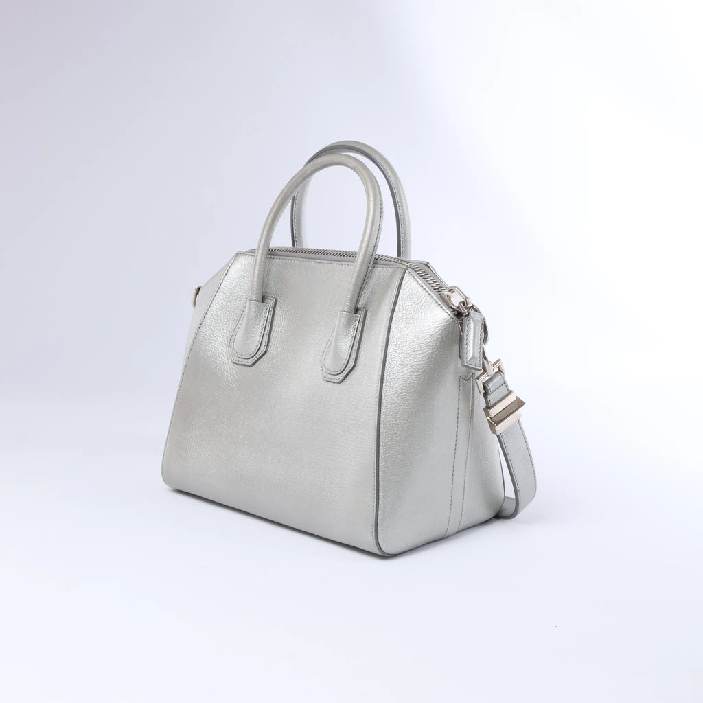 Givenchy Antigona Leather 2Way Handbag in Silver