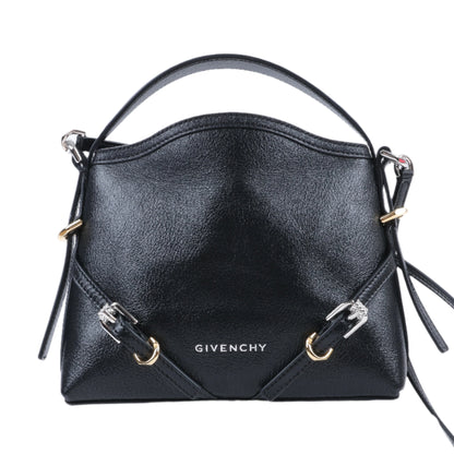 Givenchy Voyeux Leather 2Way Shoulder Bag in Black