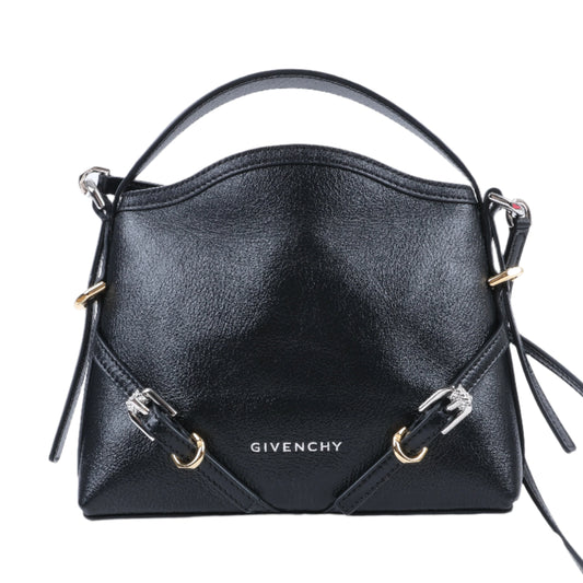 Givenchy Voyeux Leather 2Way Shoulder Bag in Black