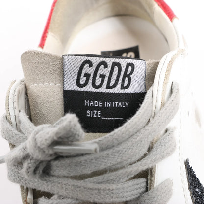 Golden Goose Super-Star Leather Sneakers in White/Red, Size 40 EU