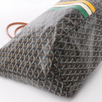 Goyard Saint Louis GM PVC & Leather Shoulder Bag in Brown