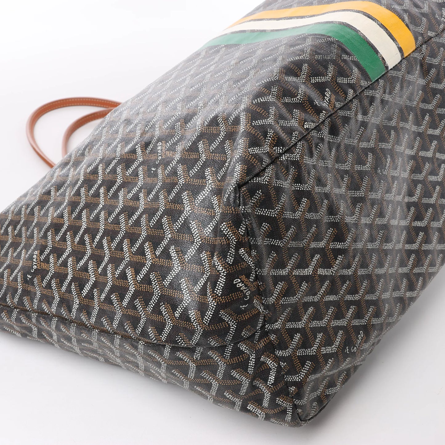 Sac bandoulière Goyard Saint Louis GM en PVC et cuir marron