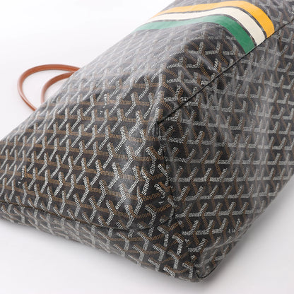 Sac bandoulière Goyard Saint Louis GM en PVC et cuir marron