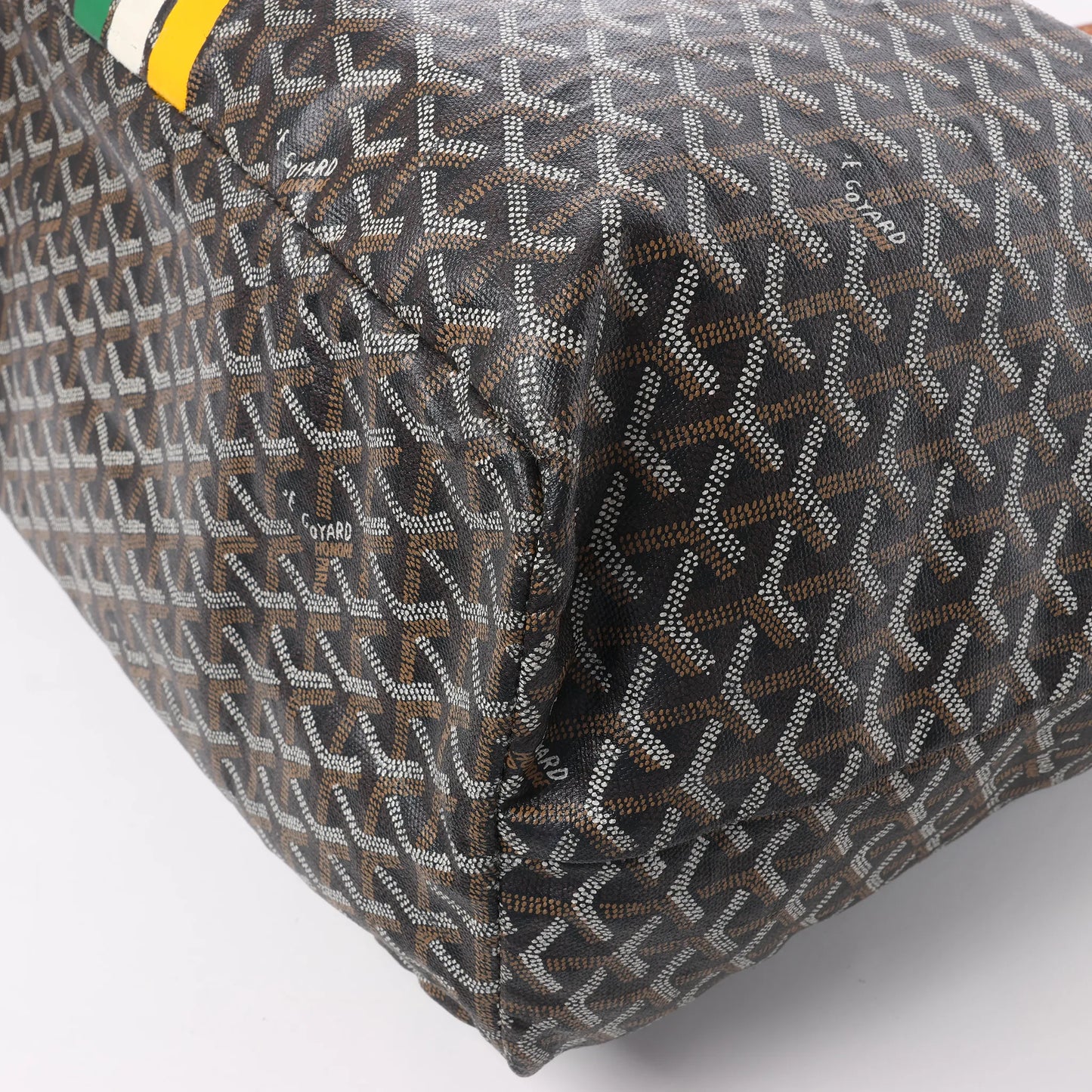 Goyard Saint Louis GM PVC & Leather Shoulder Bag in Brown