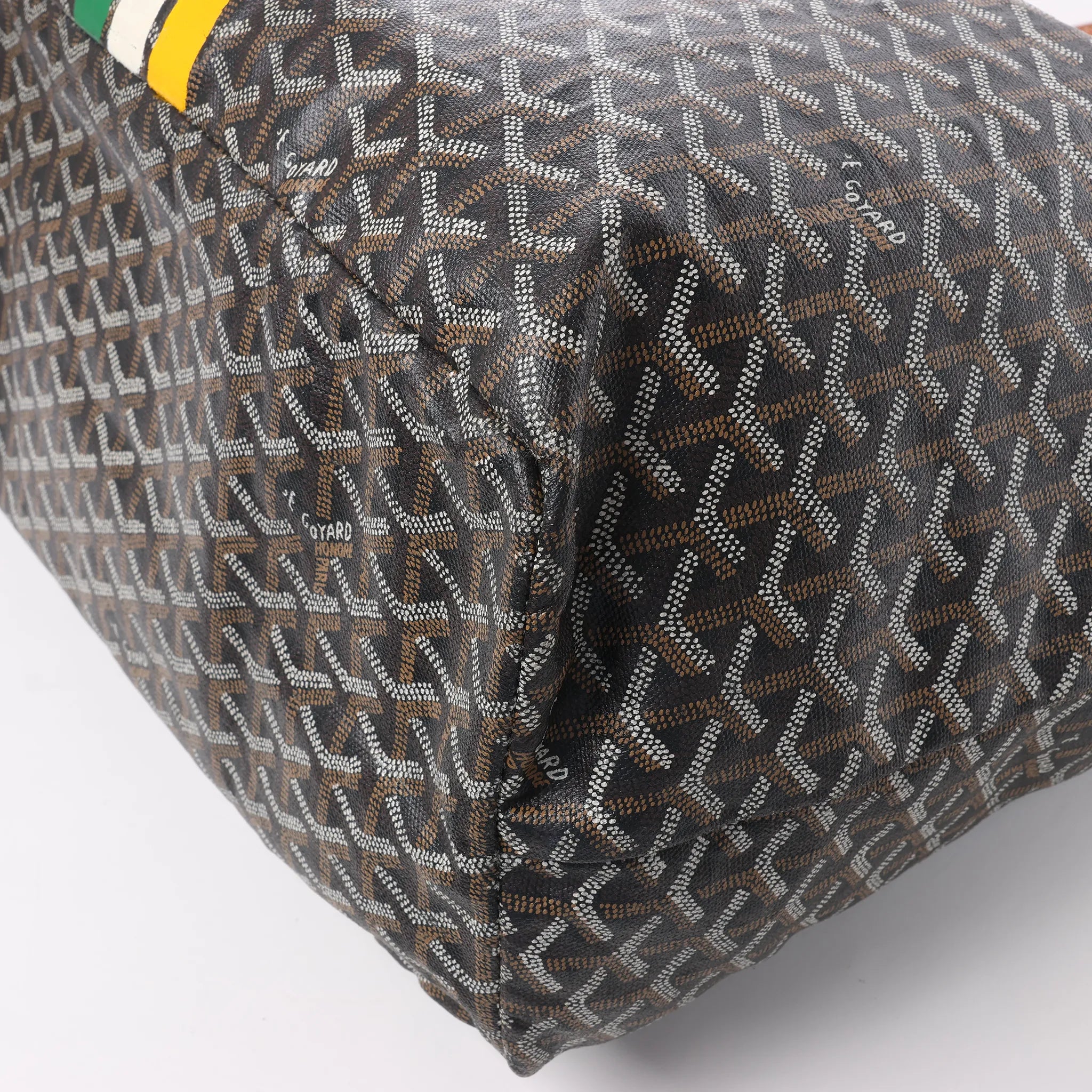 Goyard Saint Louis GM PVC & Leather Shoulder Bag in Brown