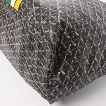 Sac bandoulière Goyard Saint Louis GM en PVC et cuir marron