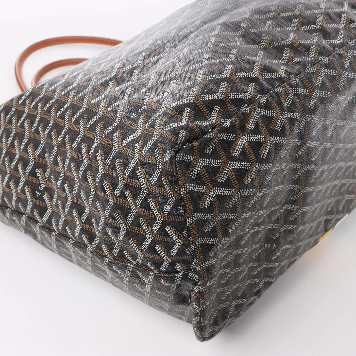 Goyard Saint Louis GM PVC & Leather Shoulder Bag in Brown