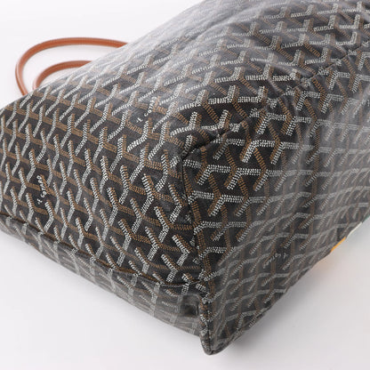 Sac bandoulière Goyard Saint Louis GM en PVC et cuir marron